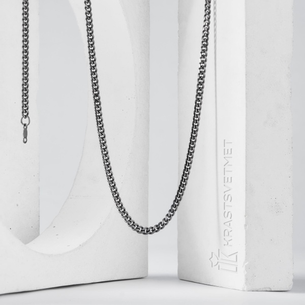 Цепь из серебра 925, плетение «Панцирь»